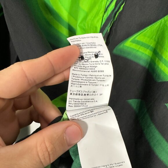 Hugo Boss Emero Cotton Abstract Print Button Down Shirt Size XL - Picture 4 of 8